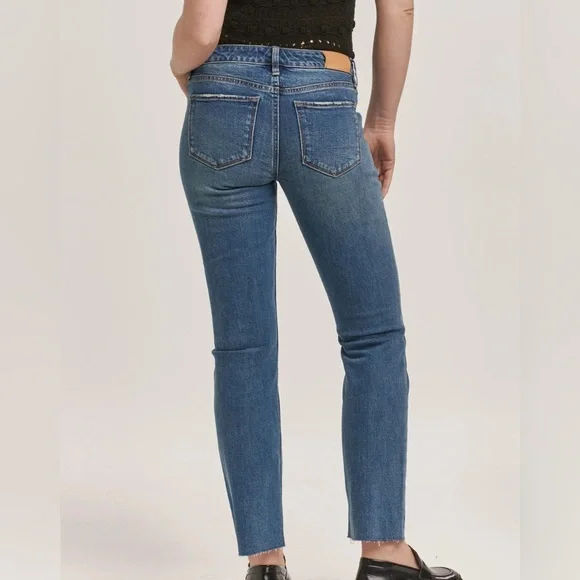Dear John Women’s Playback Phantom Jean Denim Size 27 Mid Rise Straight Leg NWT